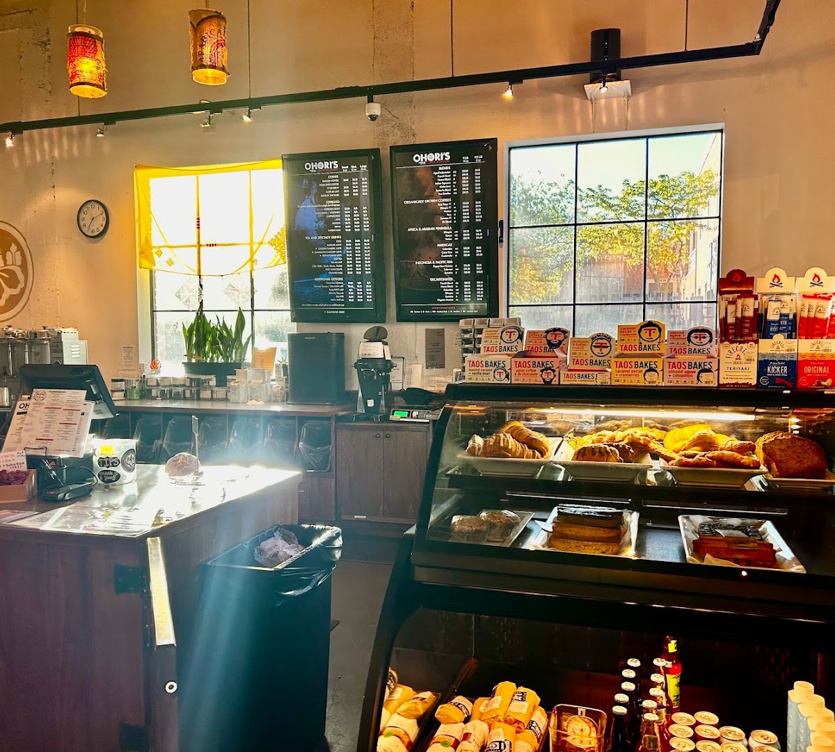 Interior of Ohori's Coffee Roasters, Luna Location, specialty coffee shop in Santa Fe