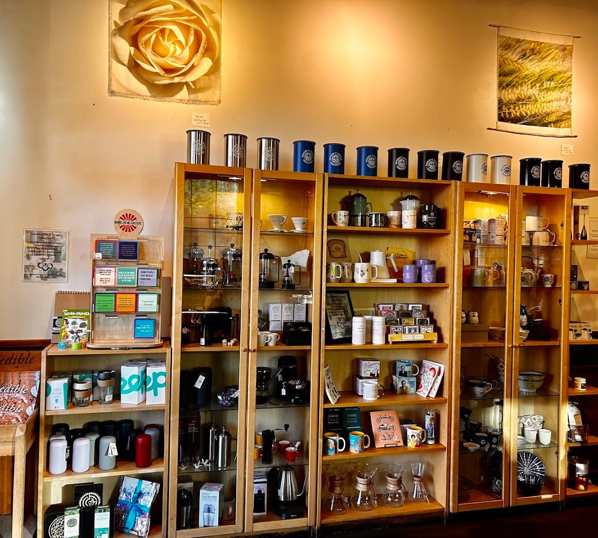 Interior of Ohori's Coffee Roasters, Luna Location, specialty coffee shop in Santa Fe