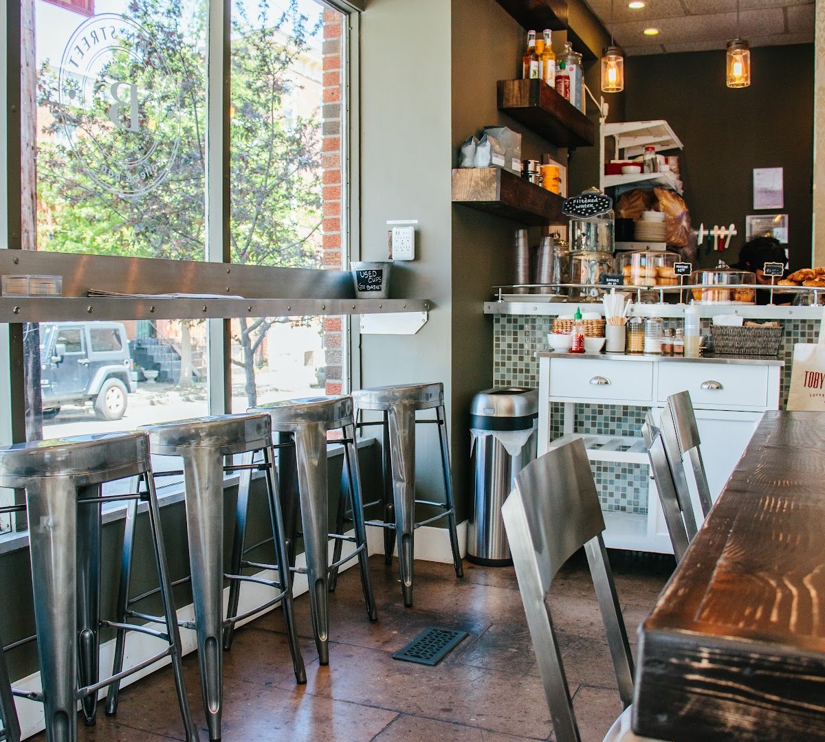 Interior of Brown Street Coffee, specialty coffee shop in Philadelphia