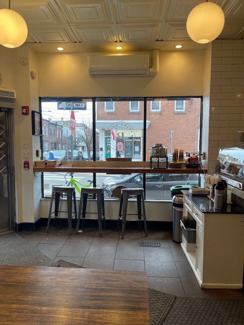 Interior of Brown Street Coffee, specialty coffee shop in Philadelphia