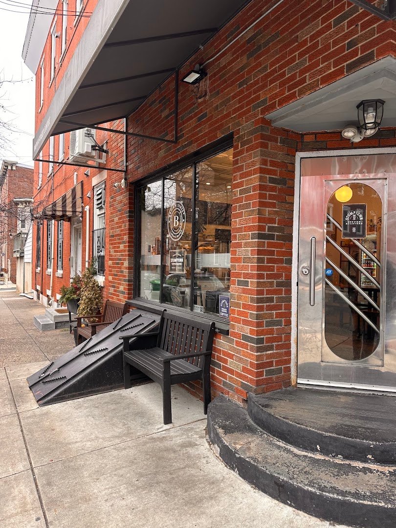 Storefront of Brown Street Coffee, specialty coffee shop in Philadelphia