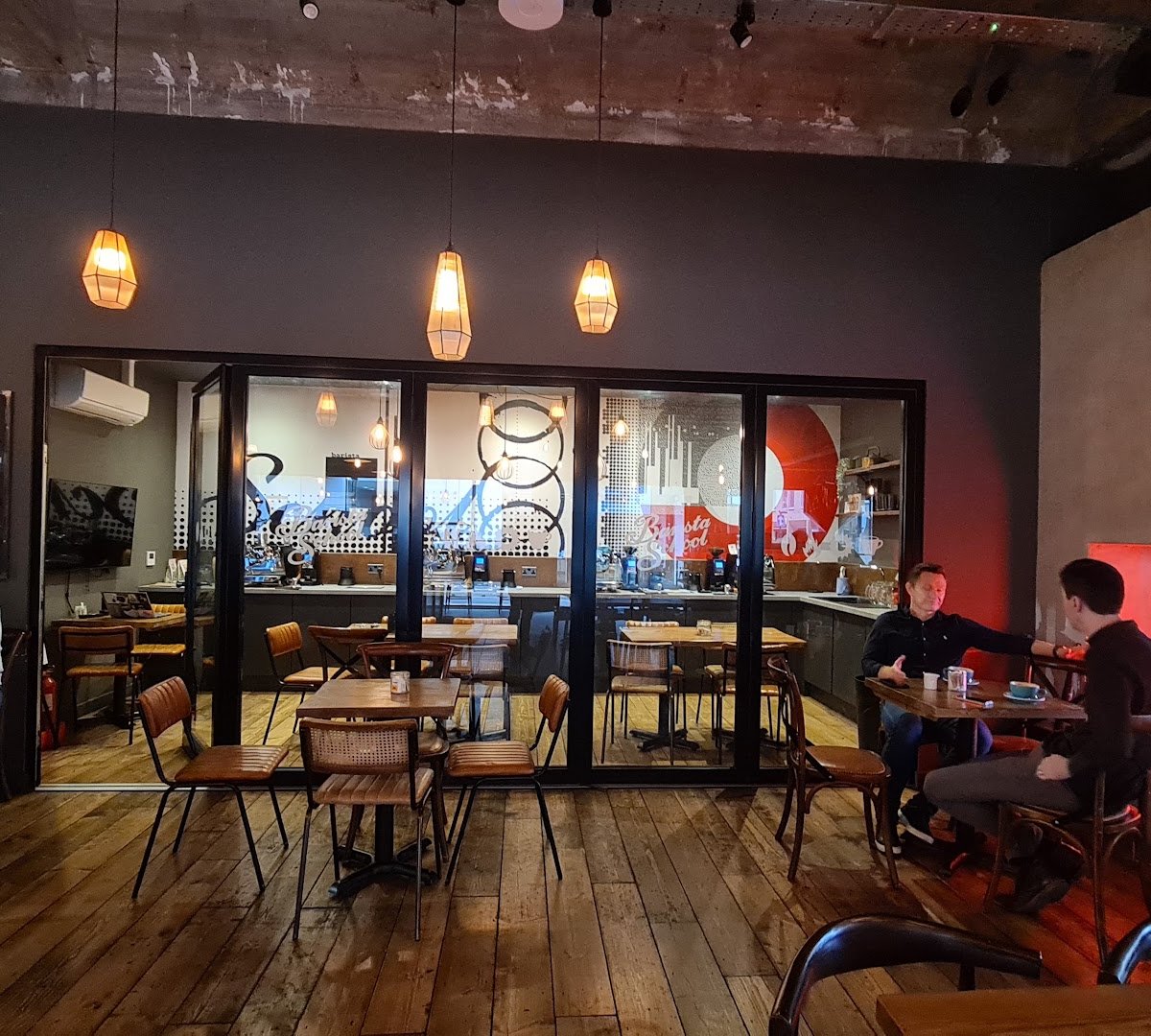 Interior of Procaffeinated, specialty coffee shop in Manchester