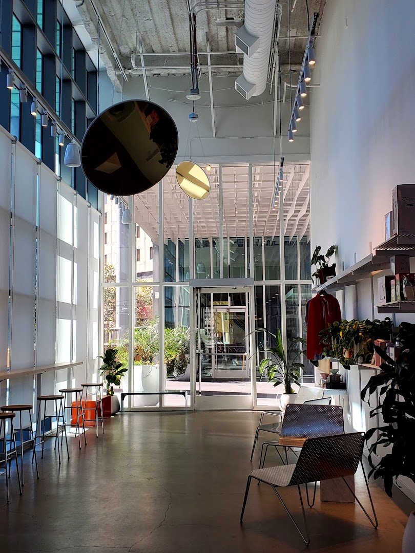 Interior of Highwire Coffee Roasters, specialty coffee shop in Oakland