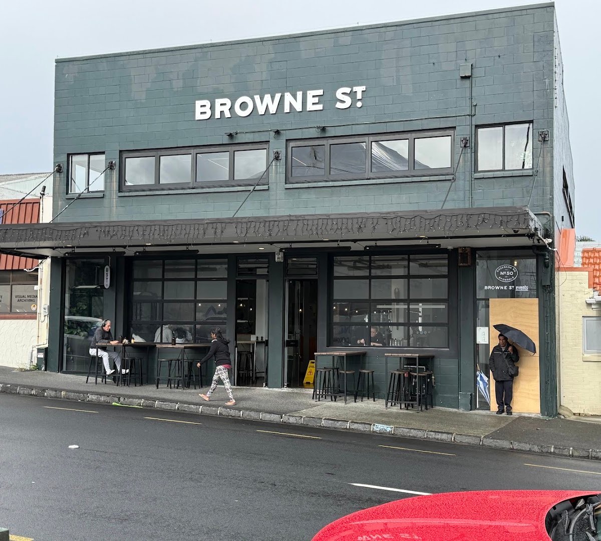 Storefront of Browne St., specialty coffee shop in Auckland