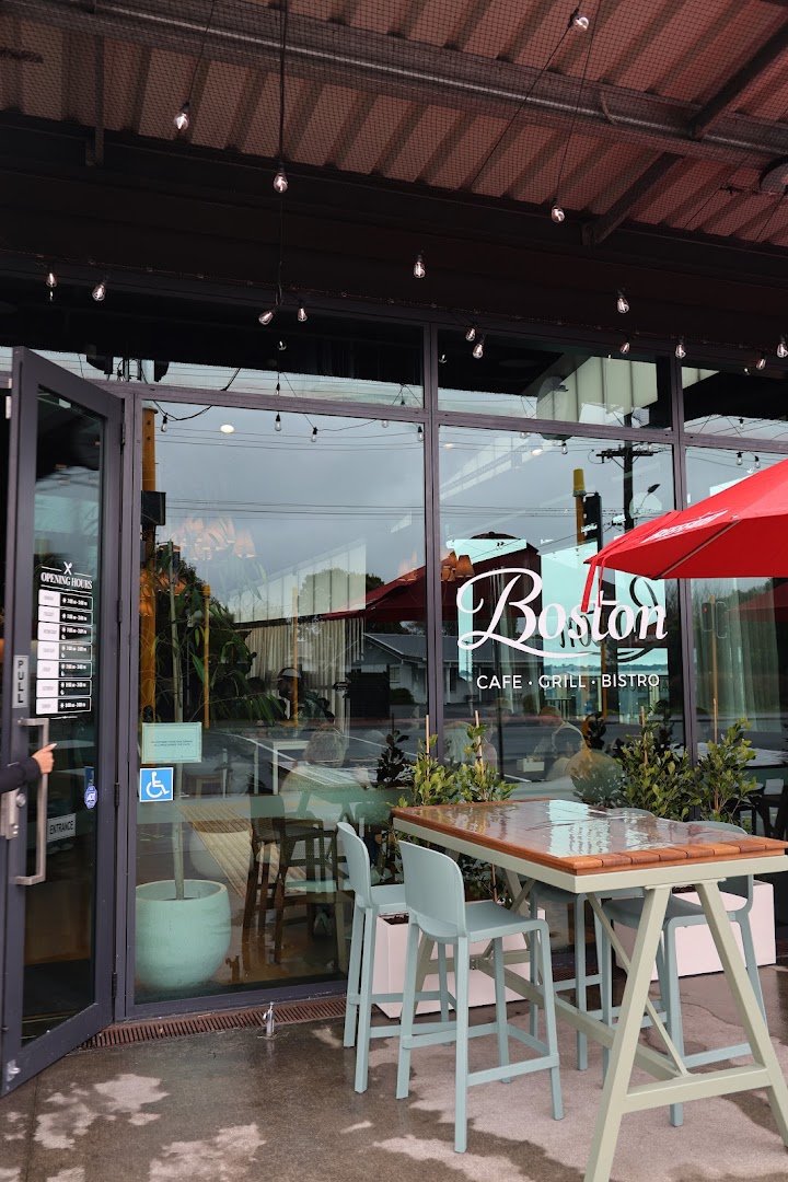 Storefront of Boston Cafe, Grill & Bistro, specialty coffee shop in Auckland