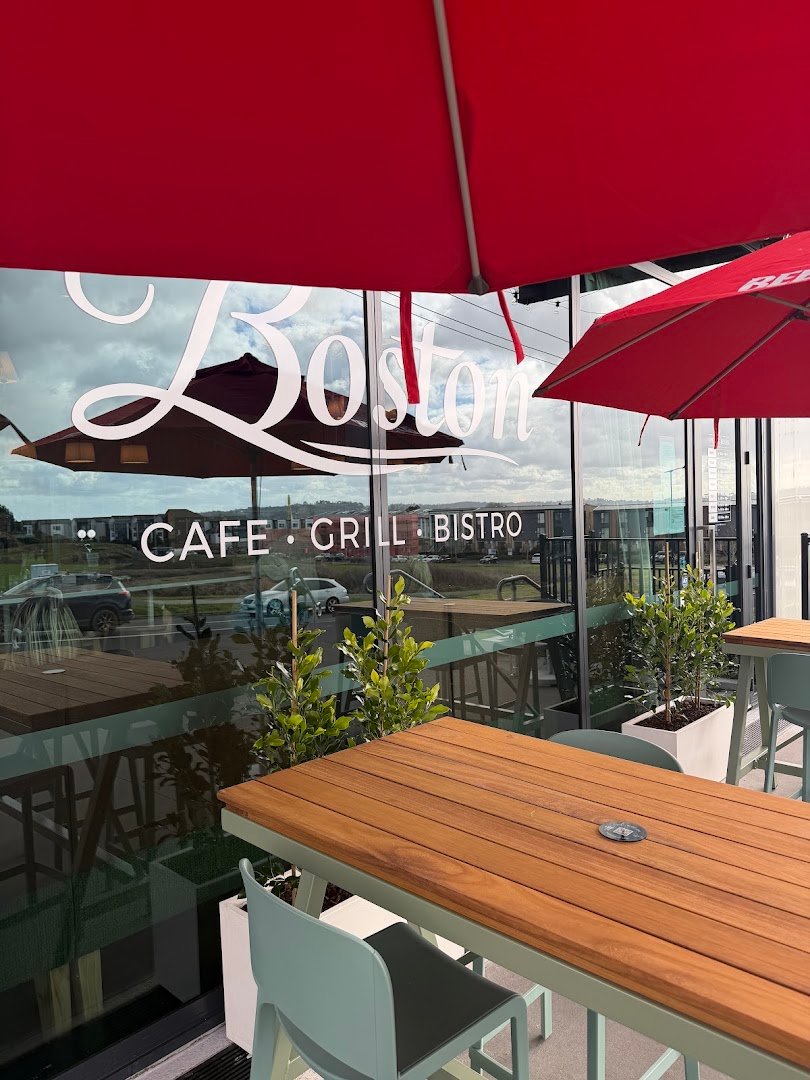 Storefront of Boston Cafe, Grill & Bistro, specialty coffee shop in Auckland