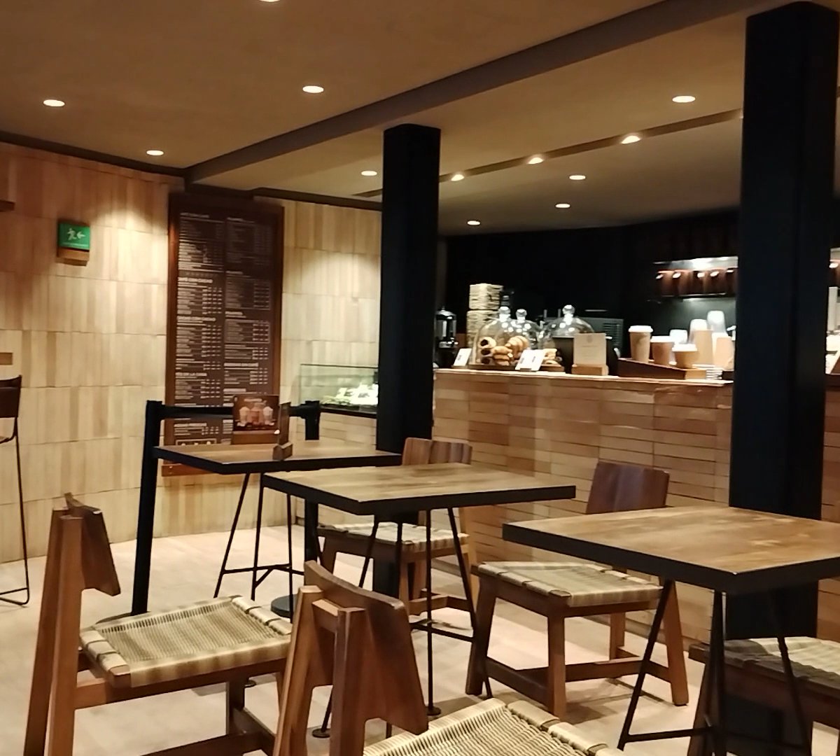 Interior of Tierra Garat Vicente García, specialty coffee shop in Mexico City