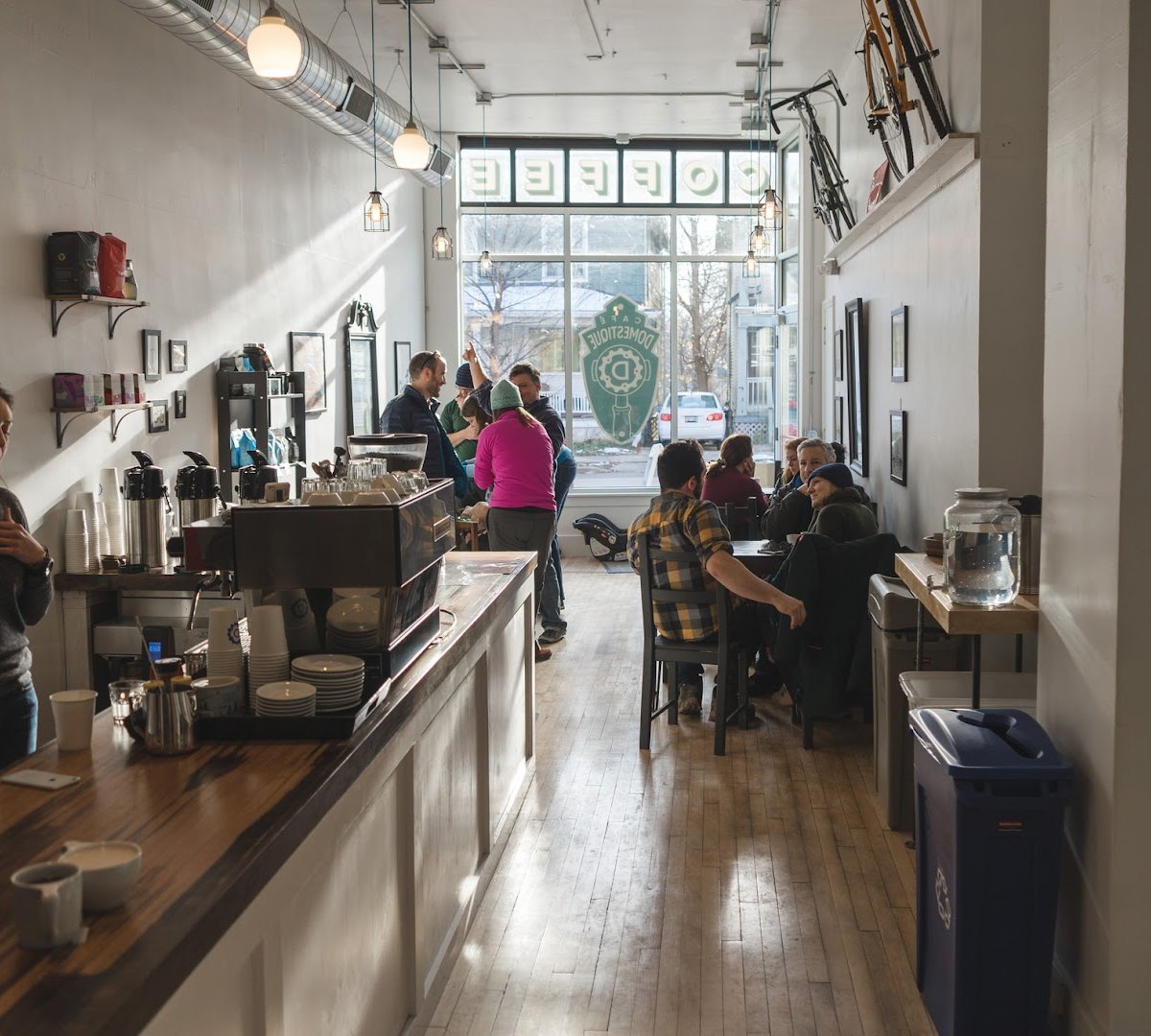 Interior of Cafe Domestique - Willy Street, specialty coffee shop in Madison
