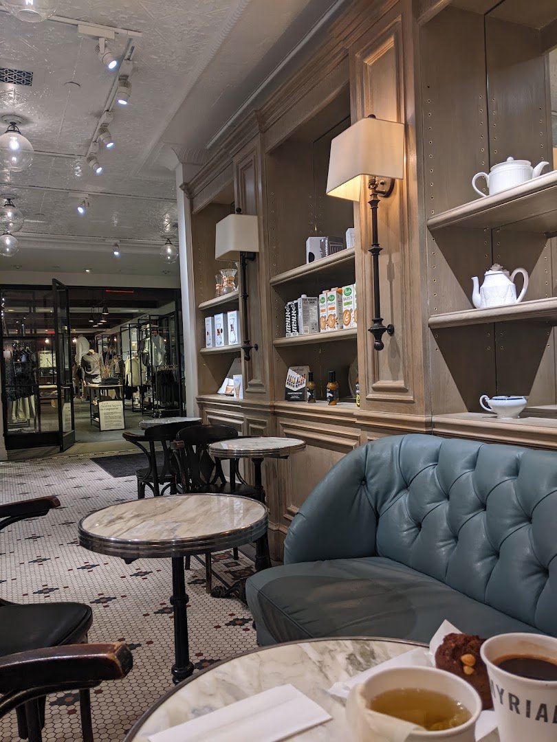 Interior of Café Myriade - Shaughnessy Village, specialty coffee shop in Montreal