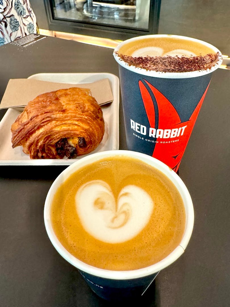 Coffee at Red Rabbit Coffee, specialty coffee shop in Auckland