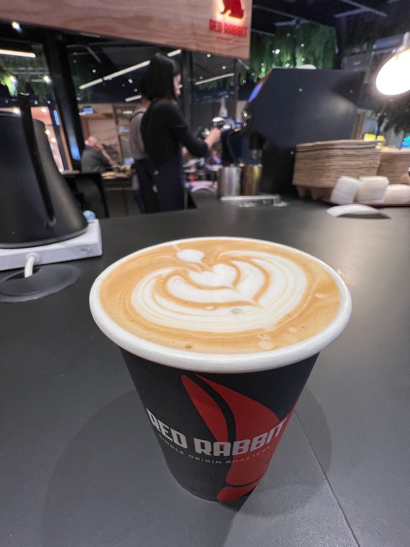 Coffee at Red Rabbit Coffee, specialty coffee shop in Auckland