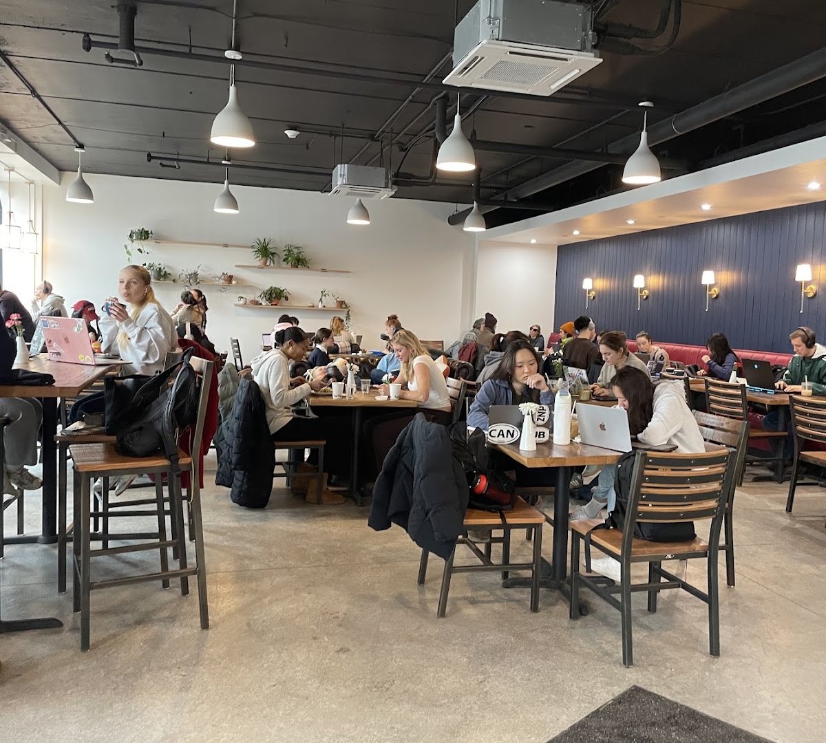 Interior of FairPour Coffee Roasters, specialty coffee shop in Ithaca