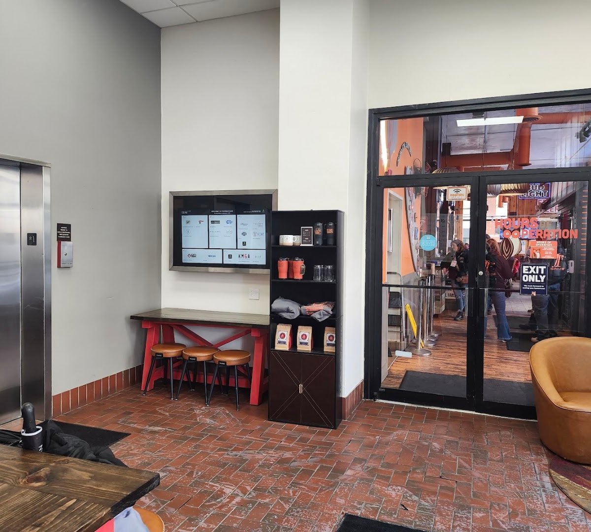 Interior of Georgia Street Grind, specialty coffee shop in Indianapolis