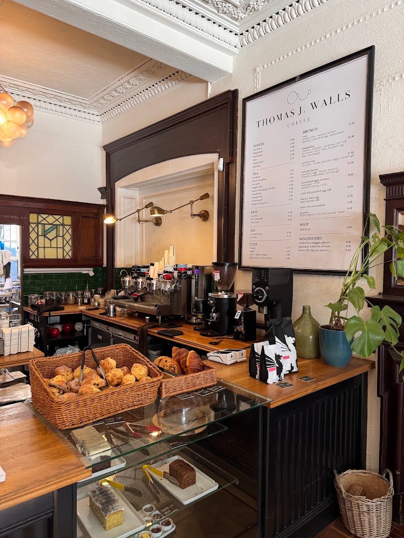 Interior of Thomas J Walls Coffee, specialty coffee shop in Edinburgh