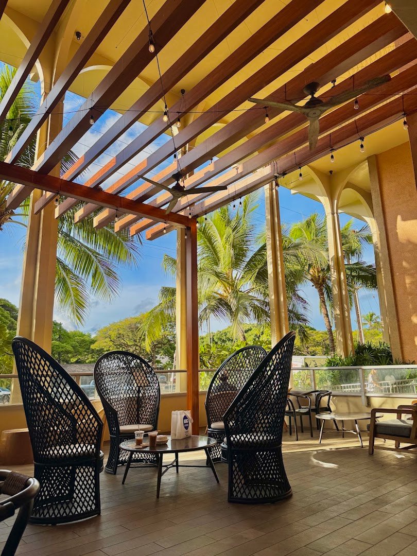 Interior of Knots Coffee Roasters. at Queen Kapiolani Hotel, specialty coffee shop in Honolulu