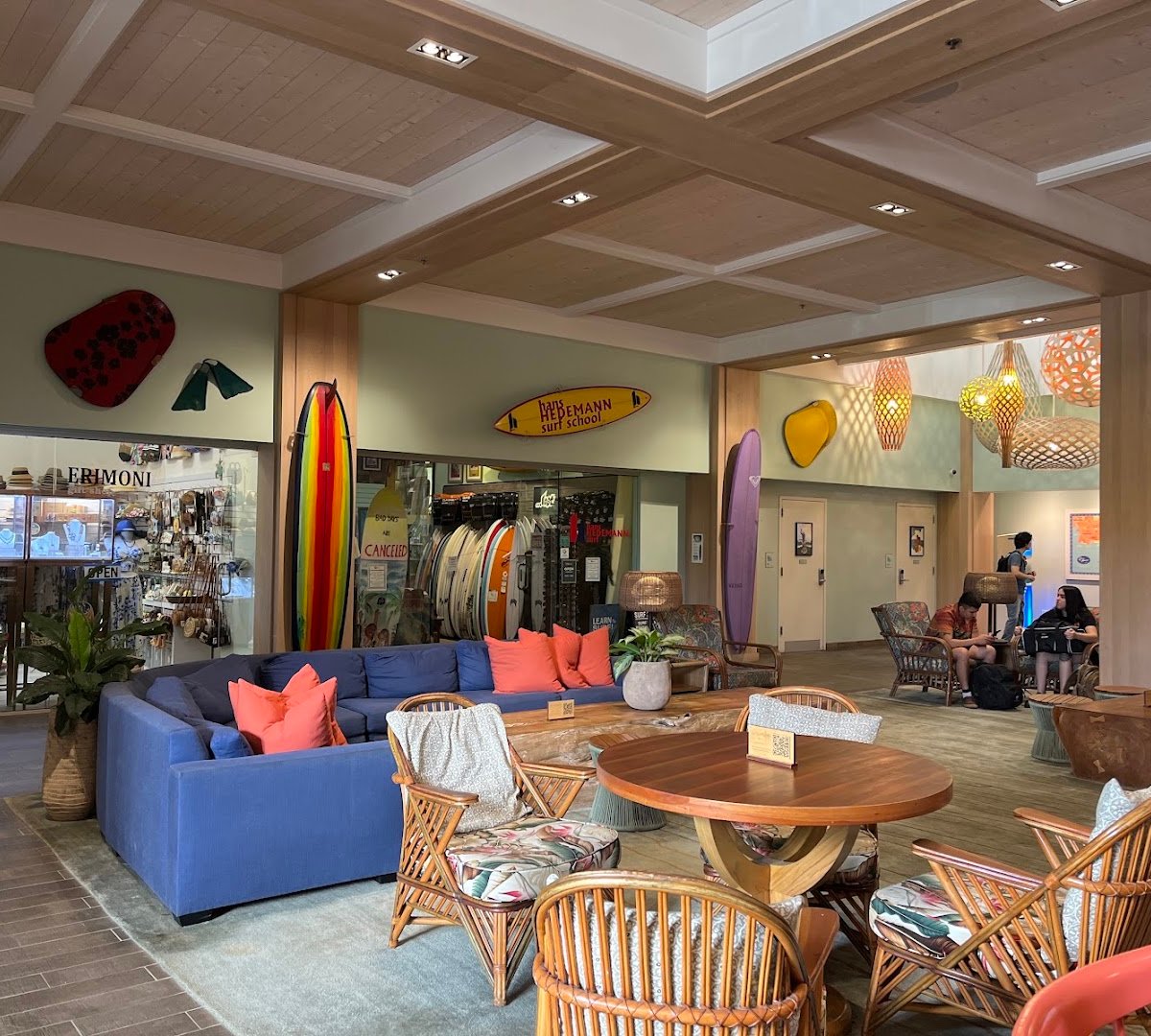 Interior of Knots Coffee Roasters. at Queen Kapiolani Hotel, specialty coffee shop in Honolulu