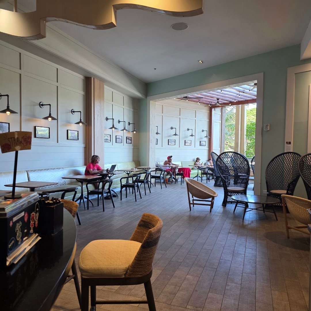 Interior of Knots Coffee Roasters. at Queen Kapiolani Hotel, specialty coffee shop in Honolulu