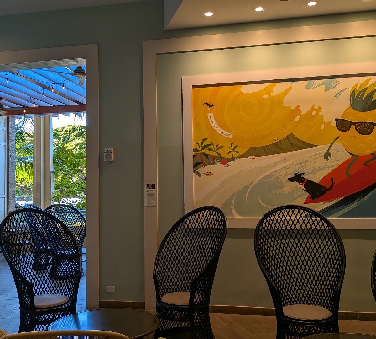Interior of Knots Coffee Roasters. at Queen Kapiolani Hotel, specialty coffee shop in Honolulu