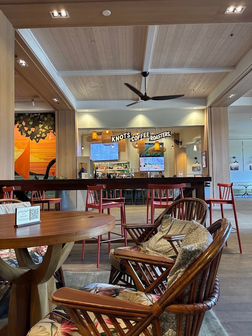 Interior of Knots Coffee Roasters. at Queen Kapiolani Hotel, specialty coffee shop in Honolulu