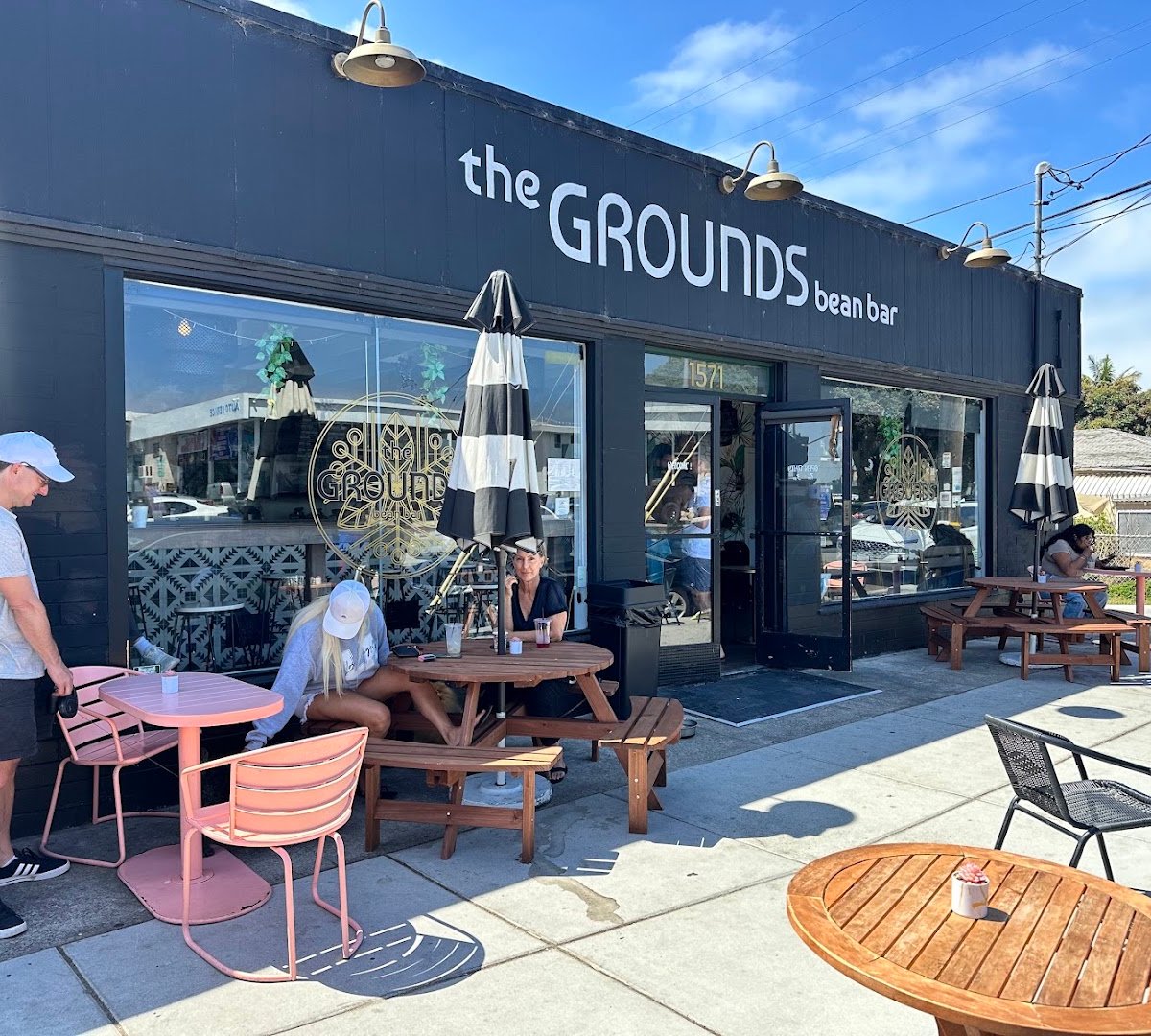 Storefront of The Grounds Bean Bar, specialty coffee shop in San Diego