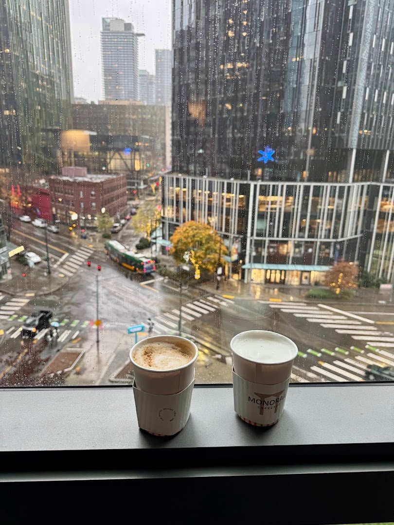 Coffee at Monorail Espresso, specialty coffee shop in Seattle