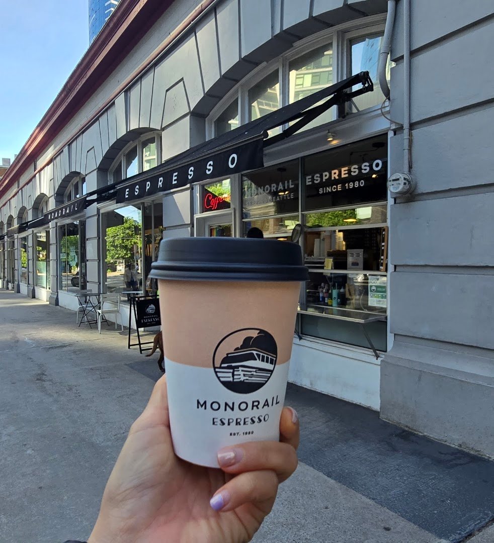 Coffee at Monorail Espresso, specialty coffee shop in Seattle