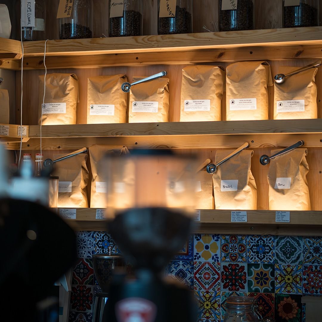 Interior of Little Havana Coffee Store, specialty coffee shop in Edinburgh