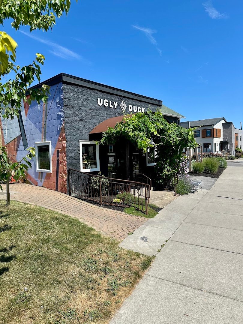 Storefront of Ugly Duck Coffee, specialty coffee shop in Rochester