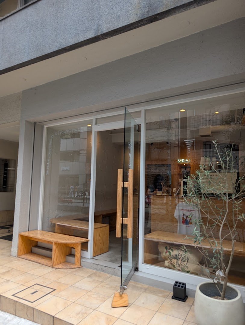 Storefront of Sedai Coffee and Roasters, specialty coffee shop in Tokyo