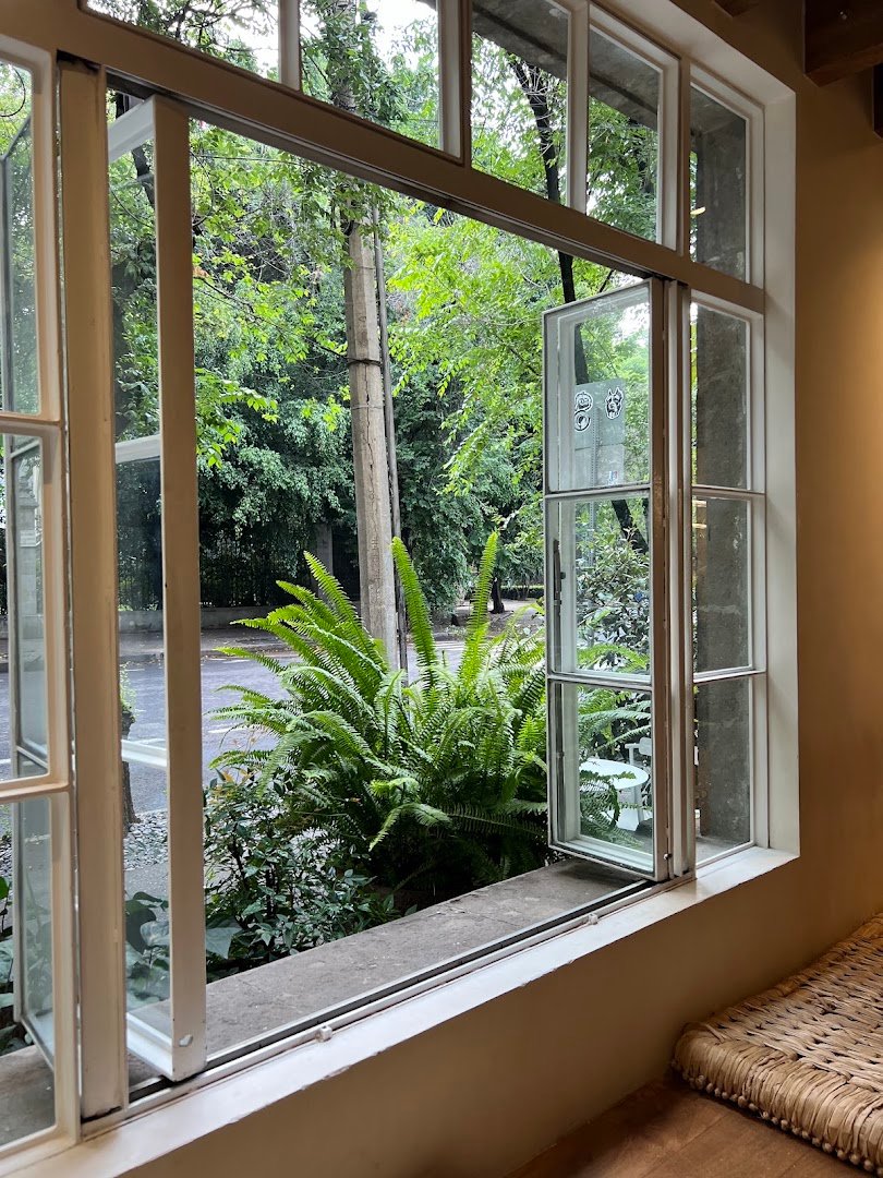 Interior of % ARABICA, specialty coffee shop in Mexico City