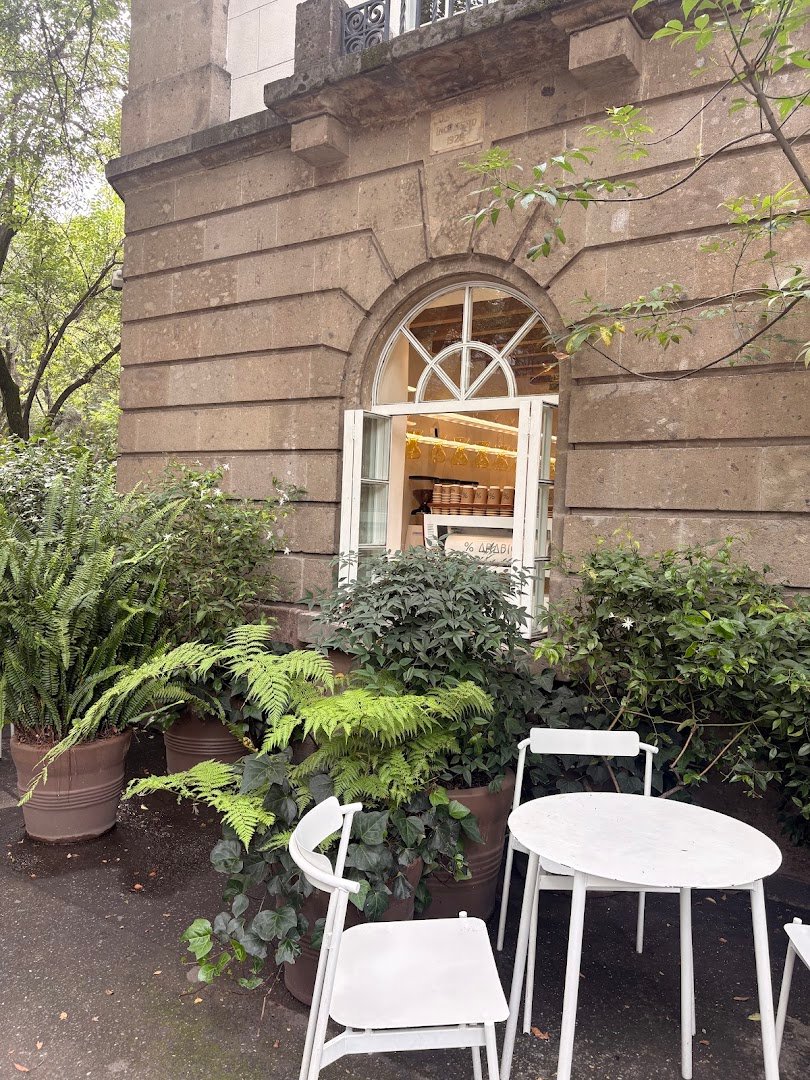Storefront of % ARABICA, specialty coffee shop in Mexico City