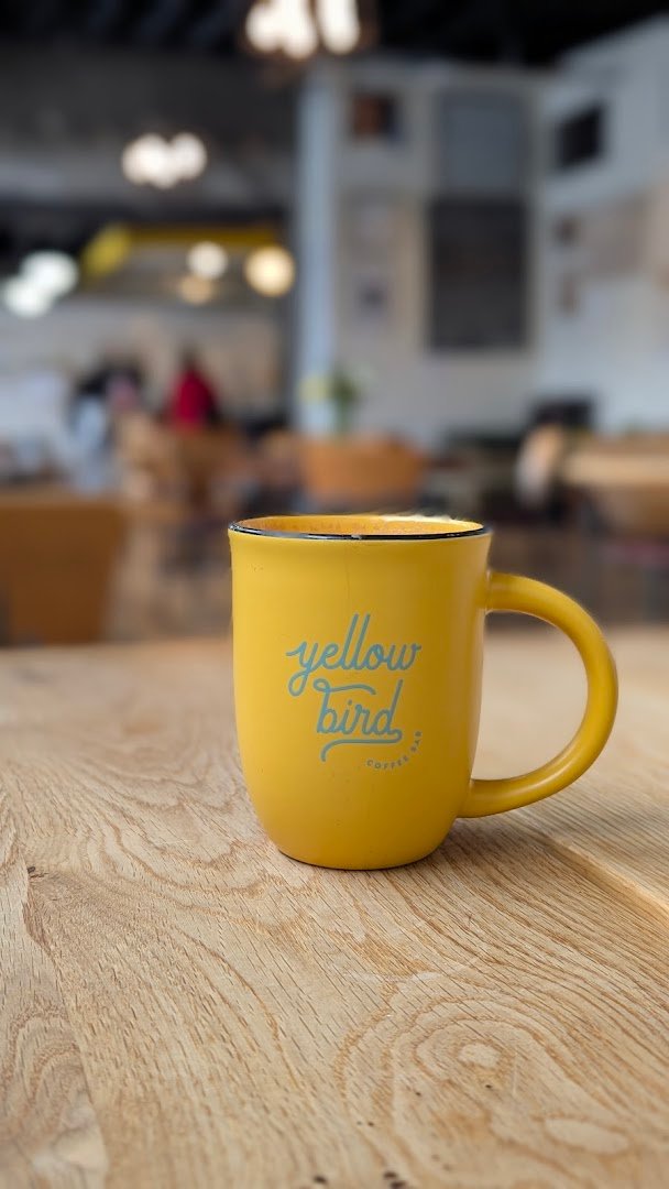 Interior of yellowbird coffee bar NE, specialty coffee shop in Minneapolis