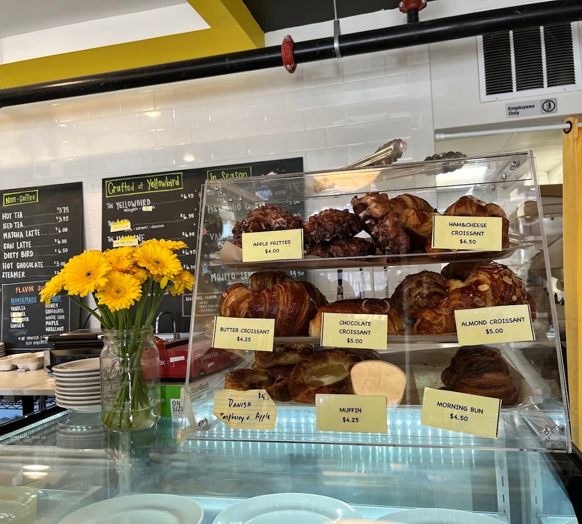 Interior of yellowbird coffee bar NE, specialty coffee shop in Minneapolis