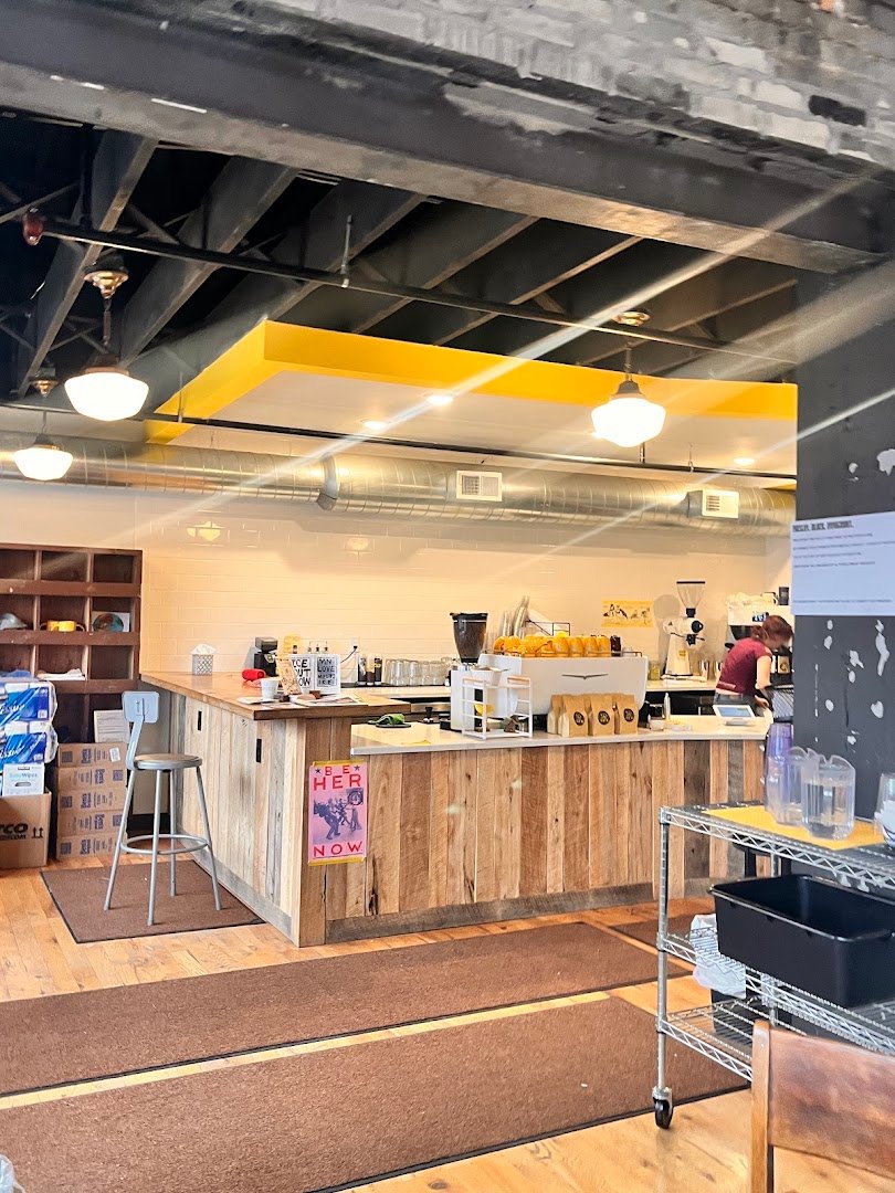 Interior of yellowbird coffee bar NE, specialty coffee shop in Minneapolis
