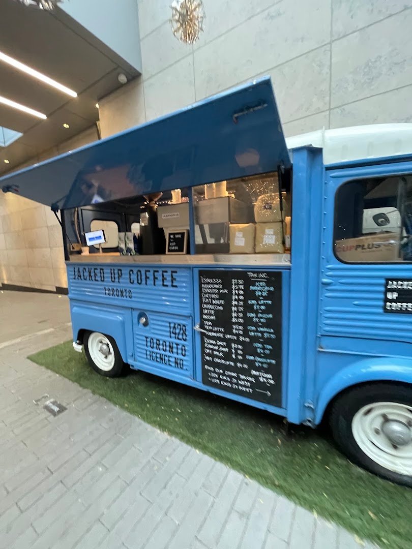 Storefront of Jacked Up Coffee, specialty coffee shop in Toronto