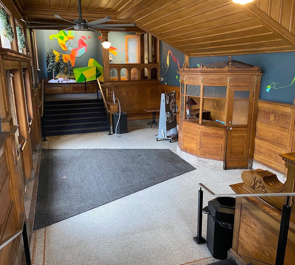 Interior of Coat Check Coffee, specialty coffee shop in Indianapolis