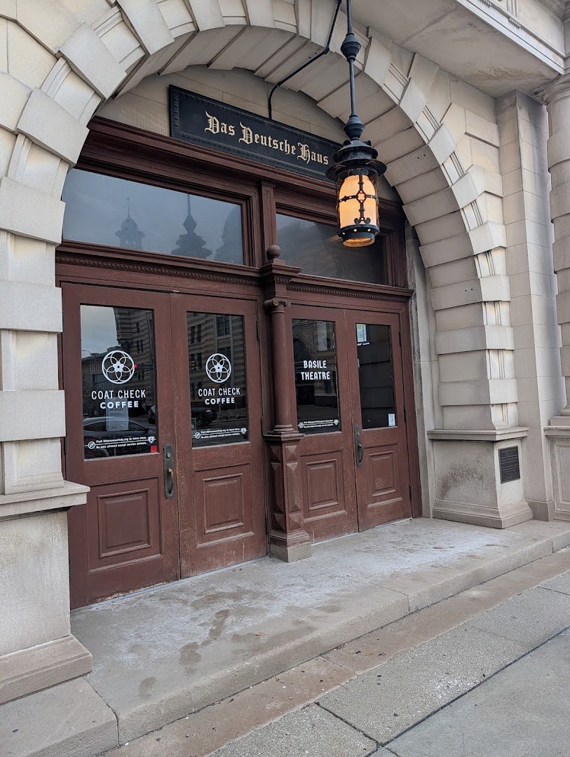 Storefront of Coat Check Coffee, specialty coffee shop in Indianapolis