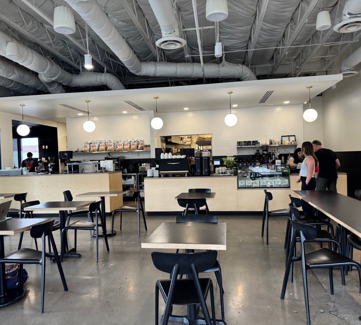 Interior of Vesta Coffee Roasters, specialty coffee shop in Las Vegas