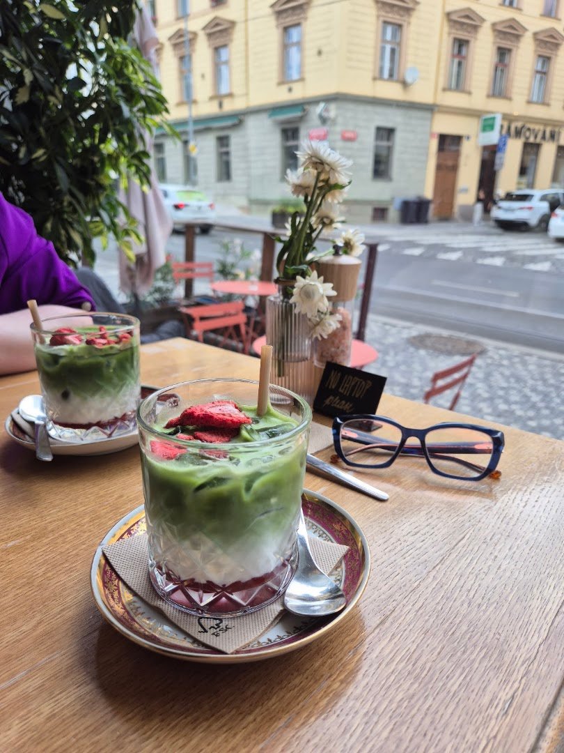 Coffee at The FLAT cafe, specialty coffee shop in Prague