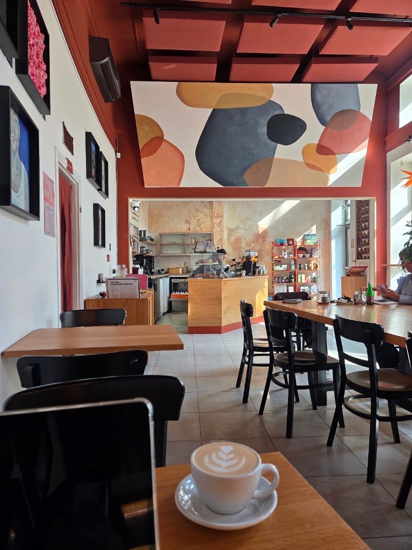 Interior of Tekla, specialty coffee shop in Warsaw