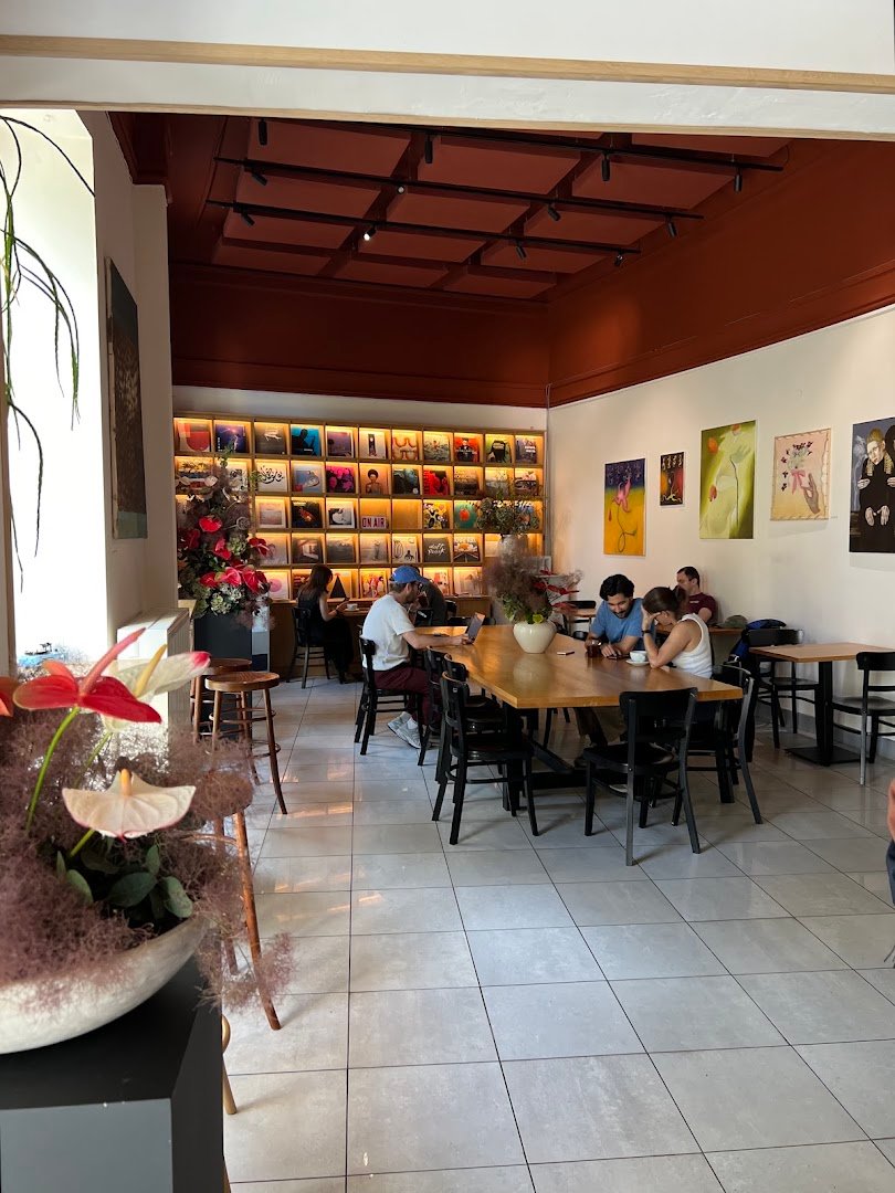 Interior of Tekla, specialty coffee shop in Warsaw