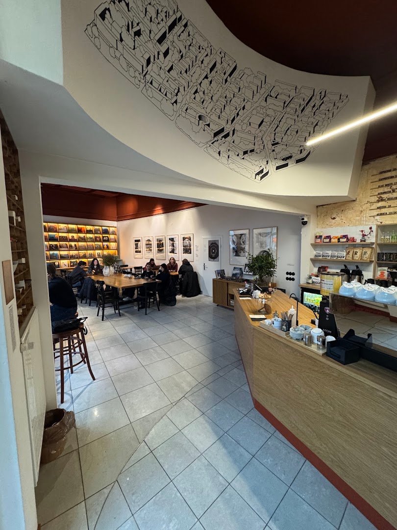 Interior of Tekla, specialty coffee shop in Warsaw