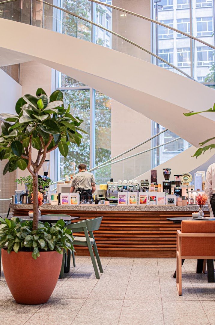 Interior of Atrium Coffee, specialty coffee shop in Manchester