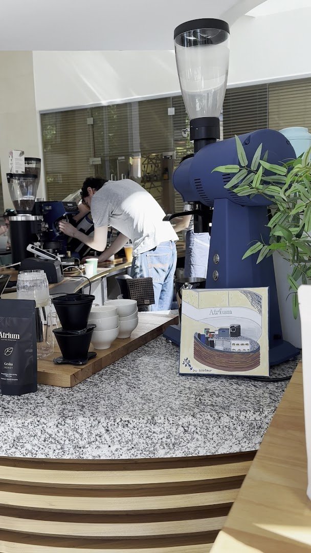 Interior of Atrium Coffee, specialty coffee shop in Manchester