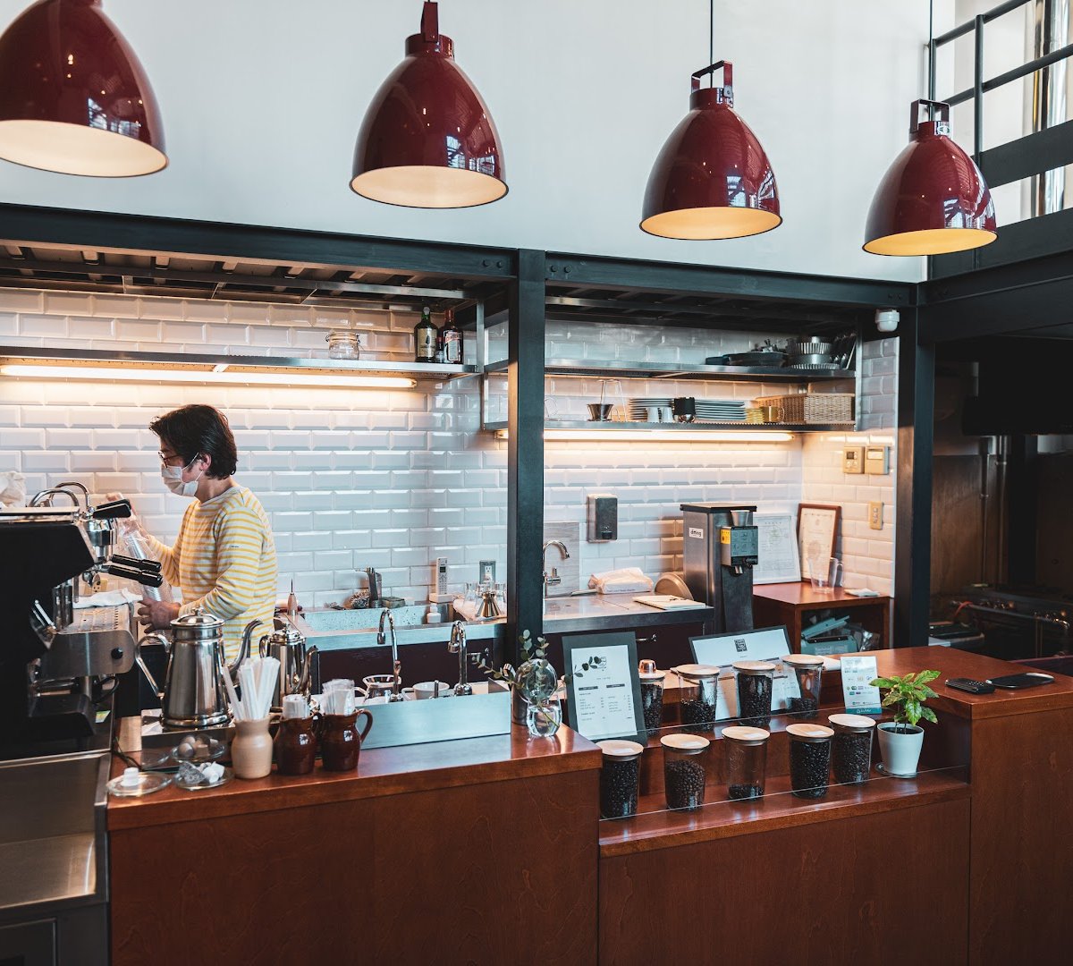 Interior of Tokyo Coffee Lab., specialty coffee shop in Tokyo