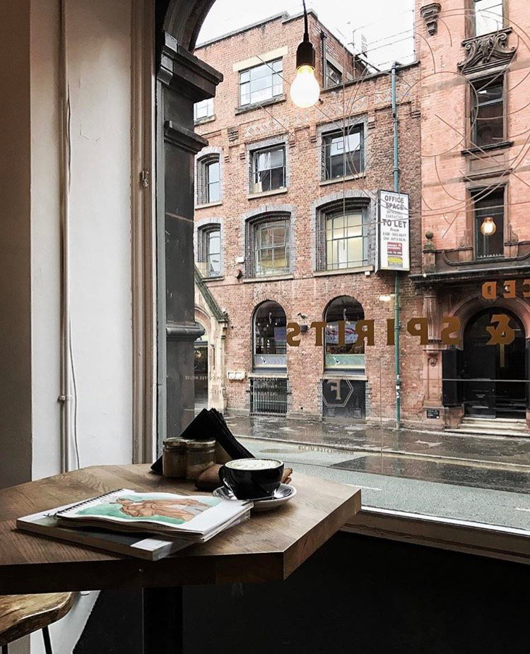 Interior of Foundation Coffee House, specialty coffee shop in Manchester