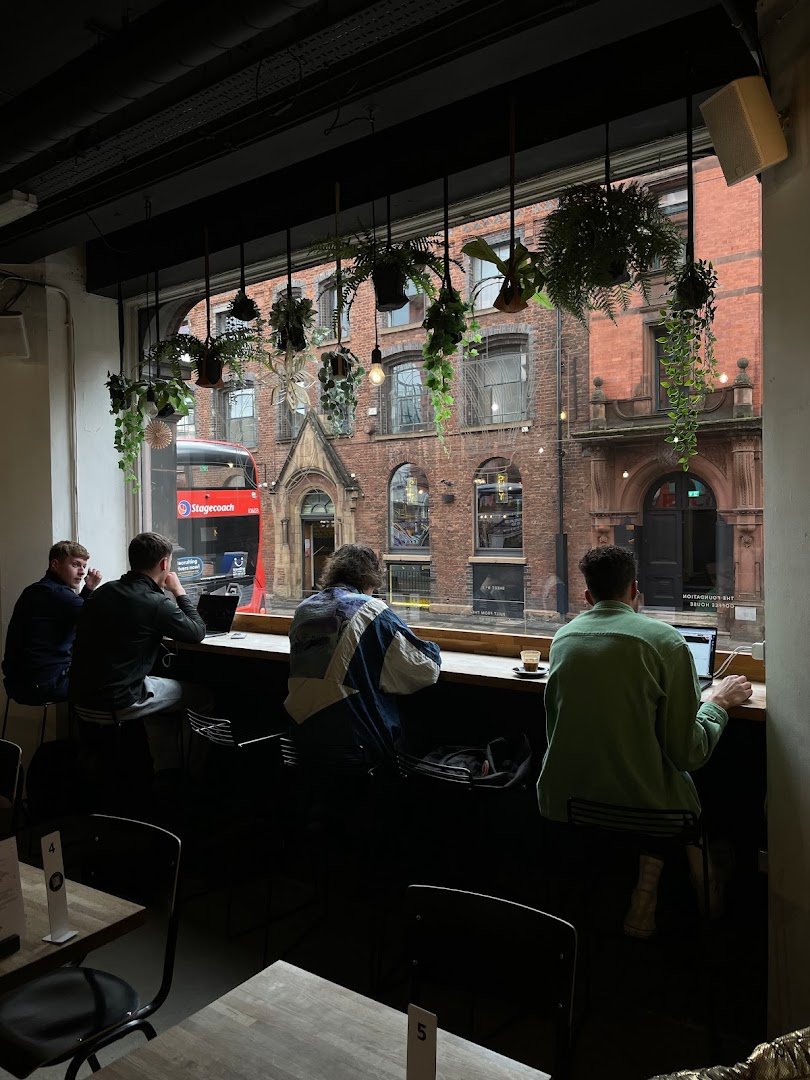Interior of Foundation Coffee House, specialty coffee shop in Manchester