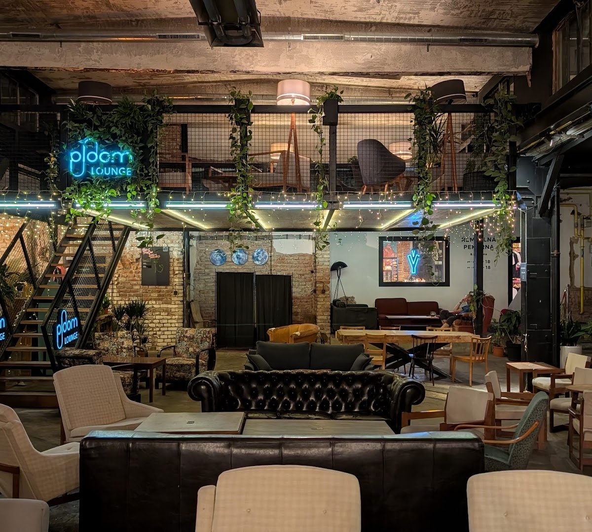 Interior of VNITROBLOCK, specialty coffee shop in Prague