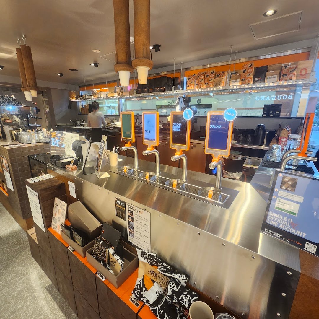 Interior of Single O Yurakucho, specialty coffee shop in Tokyo