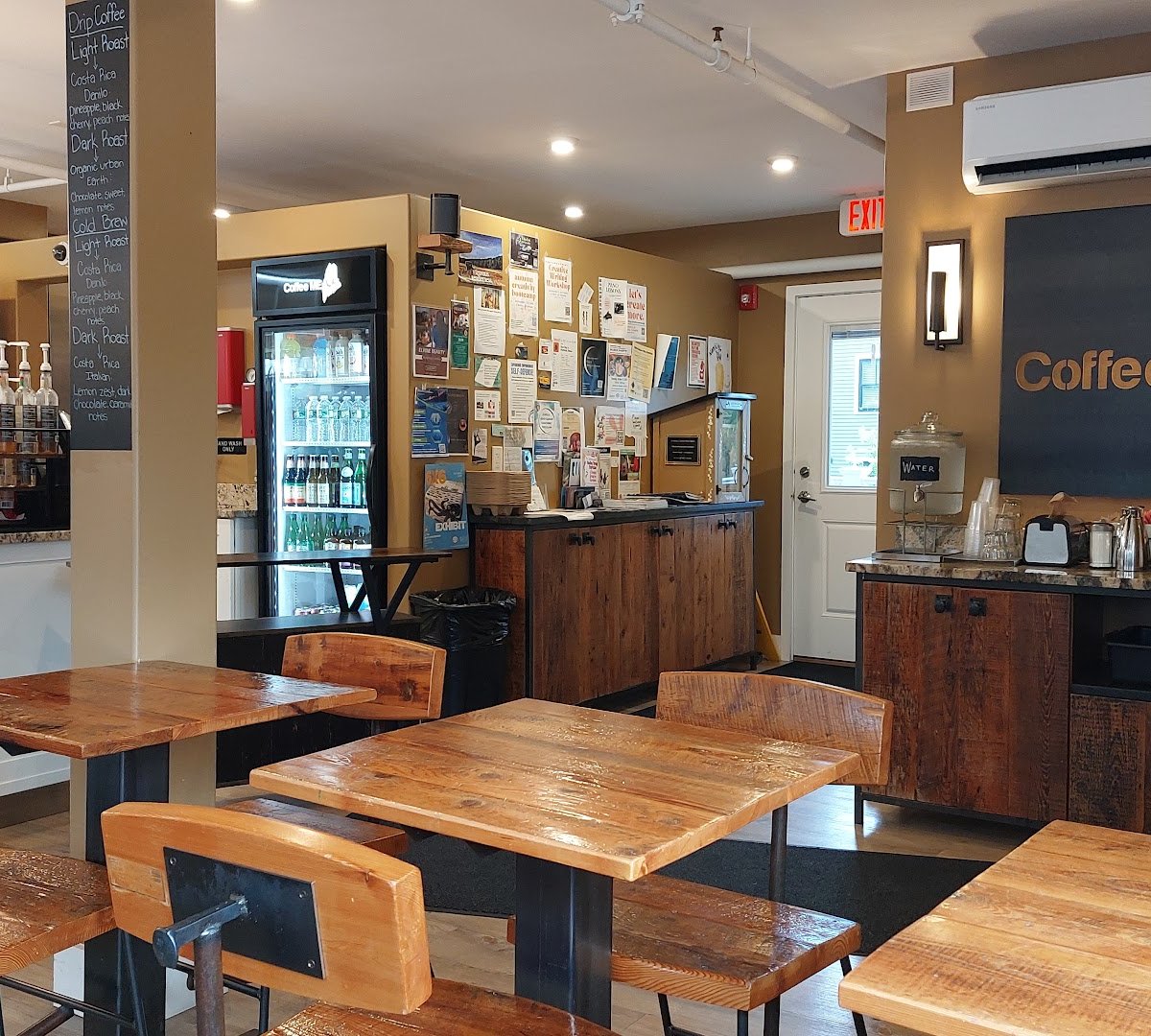 Interior of Coffee ME Up, specialty coffee shop in Portland